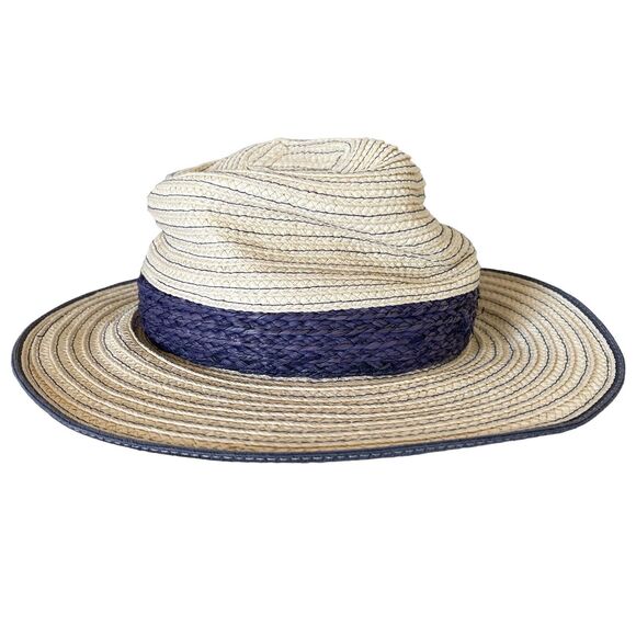 J Crew Womens Hat Size Medium Large Straw Floppy Resort Vacation Travel Festival - Picture 2 of 12